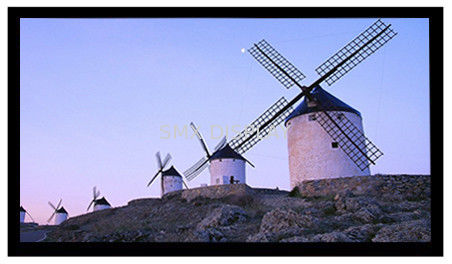 Quality 92" Fixed projector Screen For Home Cinema , Flexible White / Grey Fabric factory