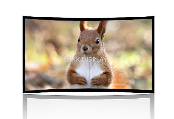 High Contrast Curved Rear Projection Screen , Fixed Projection Screen ...