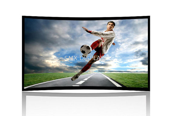 High Contrast Curved Rear Projection Screen , Fixed Projection Screen ...