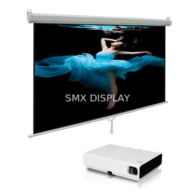 Quality 120 Inch Self Lock Projector Screen For Home School Matte White factory