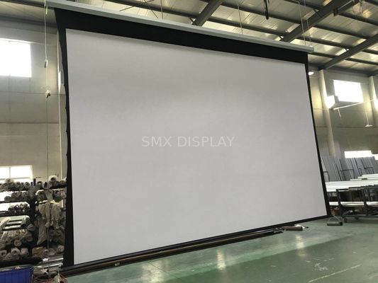 Quality 400 Inch Projector Screen Large Motorized With HD Mate White Fabric factory
