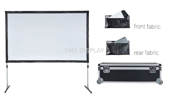 Quality Outdoor Portable Fast Folding Projector Screen With Adjustable Leg For Home Yard Camping factory