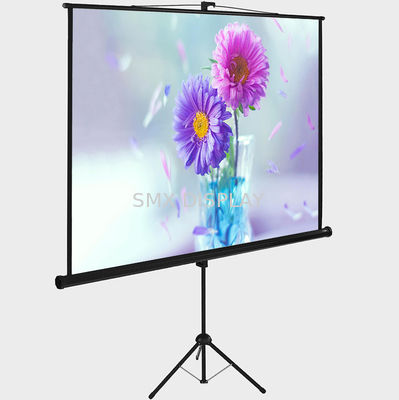 quality Adjustable Outdoor Projector Screen Matte White Tripod 1:1 Format factory
