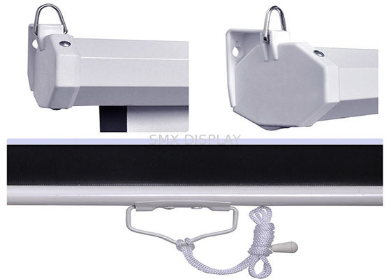 Projector Back Controls 72 Inch 4:3 Wall Mount Manual Control Projector Screen Support OEM / ODM