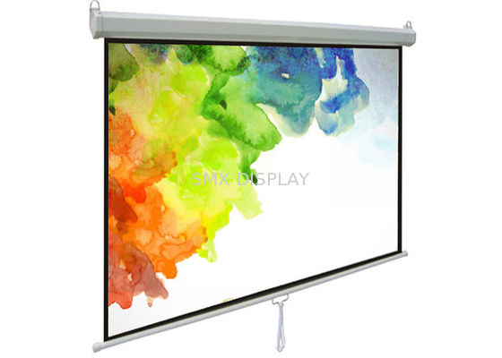 Quality 100-inch Pull-Down RManual Pull Down Projector Screens Universal Roll-Down Adjustable Screen Height factory