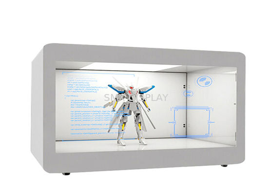 quality 22''  75'' 16/9 Transparent LCD Showcase Jewelry Museum Exhibition Video Holobox factory