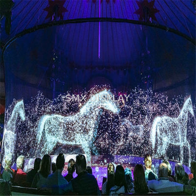 Quality Large Projector Screen Hologram Gauze White Grey Black Hologram Mesh Screen factory