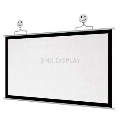 Quality Simple Hanging HD Home Warp Knitting Projection Screen 16:9 100" Inch factory