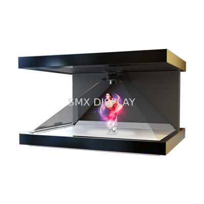 Quality 270 Deg 3D Holographic Projection Pyramid Display Advertising Player 1920x1080 Resulution factory