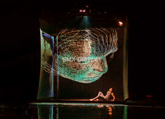 Quality Holo Gauze Transparent Holographic Mesh Projection Screen For Holographic Circus factory