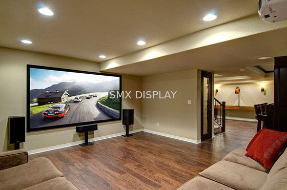 Quality 150inch Velvet-covered Fixed Frame Screen 4K Acoustic Projection Screen for Home Theater factory