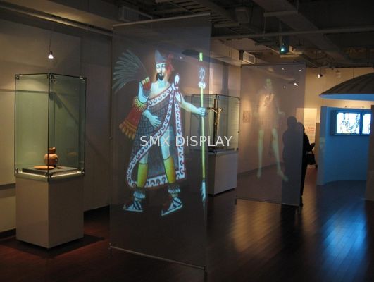 Quality Hologram Advertising clear rear projection film / Double Sided Projection Screen factory