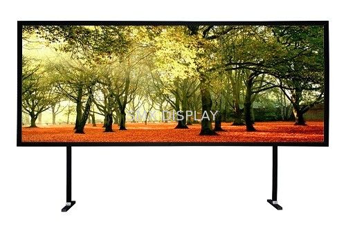 Quality Black Powder Coated Fixed Frame Projector Screen 10 / 15 Cm Frame Size factory