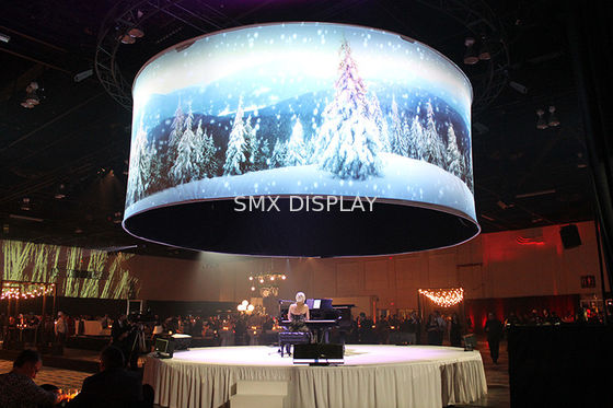 360 Degree Large Curved Projection Screen Custom Sizes With Stand