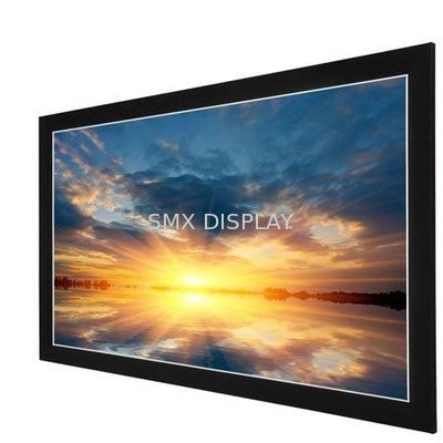 quality Acoustically Transparent Fabric Fixed Frame Projection Screen With Velvet Aluminum Frame factory