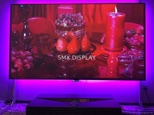 Edgeless Fixed Frame Screen , Fixed Wall Projector Screen HDTV 16/9 Format 0.8 Gain