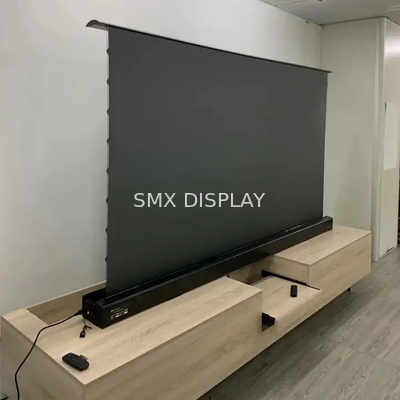 Electric Tension Floor Rising Ambient Light Rejecting Projector Screen 120 Inch ALR UST Projector Screen