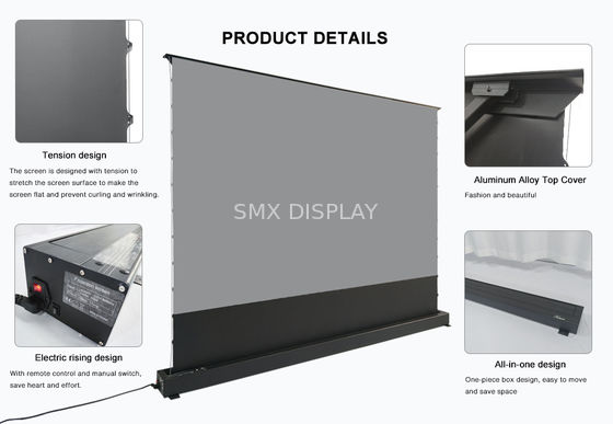 Electric Rear Screen 120 Inch Electric Tension Floor ALR Screen For UST Laser Projector ...