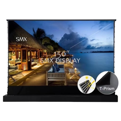 16:9 150 Inch 4K HD Motorized ALR Floor Rising Projector Screen for Long Throw Projector Home Theater