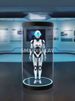 Quality 3D Hologram Display Equipment Holo Tube Human Size AI Virtual Assistant Holographic Cylinder Display Holo Box factory