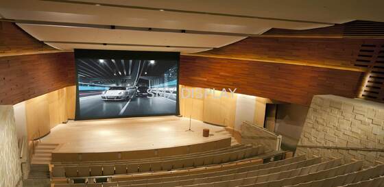 Quality Large Tab Tensioned Motorized Screen with HD Flexible White and Silent Tubular Motor in Custom Sizes factory