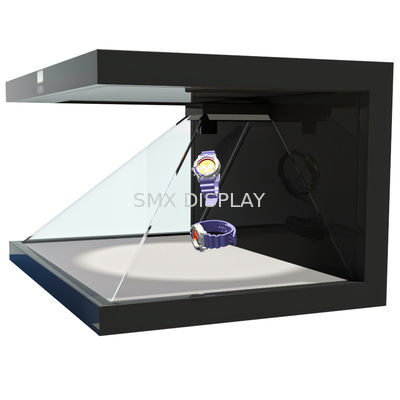 Quality Tempered Glass 22" 3D Holographic Pyramid Cabinet Hologram Box For Advertising factory