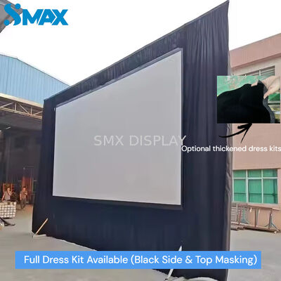 Qualité Kit robe noire / Jupes latérales / Masquage supérieur / Écran rapide pliable de 300 pouces pour conférence Usine