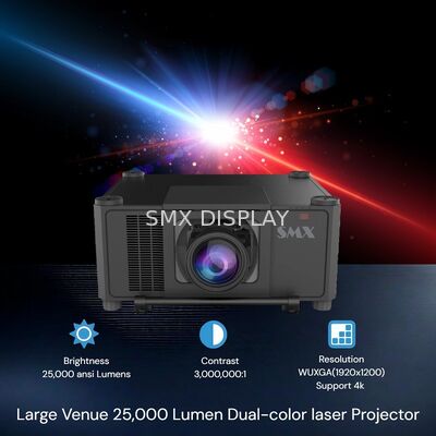 คุณภาพ เลเซอร์ 2 สี 25000 ANSI Lumens 3LCD Engineering Projector สําหรับอาคาร แผนที่หน้าผา การแสดงแสง โรงงาน