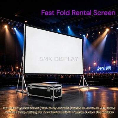 Quality 16x9ft Fast Fold Screen Professional Fast-Fold Projection Screen For Event Rental,Quick Tool-Free Setup factory