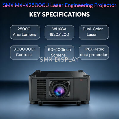 Qualität 25000 ANSI-Lumens-Hochkontrast-3LCD-Laserprojektor mit DMX512 für Museum- und Gebäudefassadenwerbung Fabrik