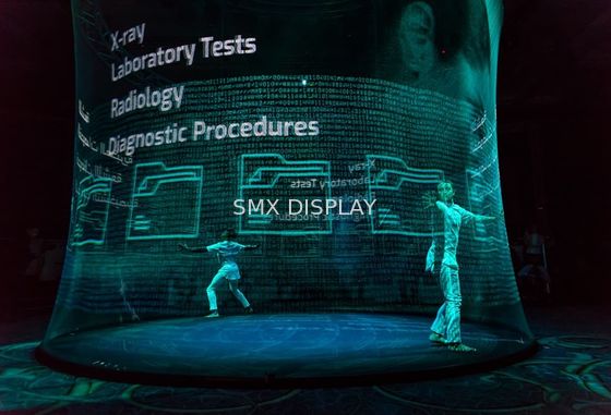 Quality Holoflex Holo Gauze 3D Holographic Projection Screen with 78% Transparency and 2.0-2.4 Screen Gain for Front and Rear Projection factory