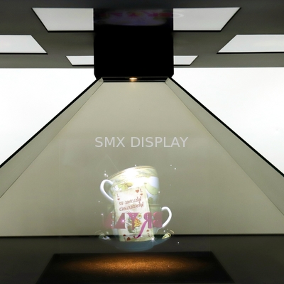 LED Light Pyramid Hologram Display USB Port Advertising 165x165x82 Cm