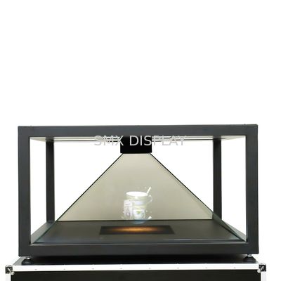 Quality Outdoor 120X120cm Pyramid Hologram Glass Display 350cd/M2 Holo Box factory