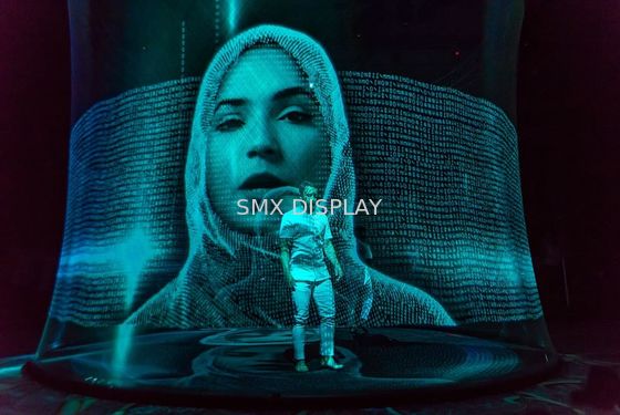 Quality 50m Length Hologram Gauze with 78% Transparency for Front and Rear Projection as Holographic Screen factory