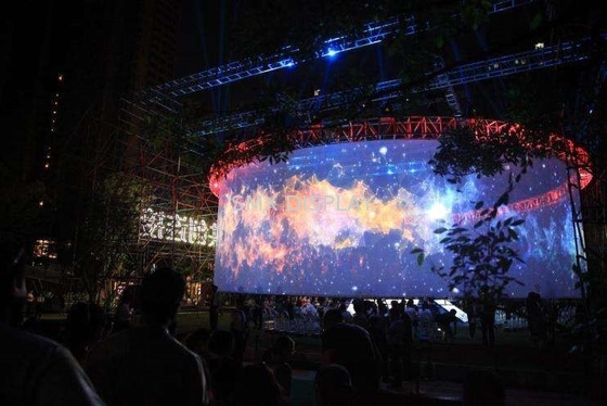 50m Length Transparent Holographic Mesh Screen 2.4 Gain For Live Show