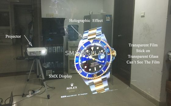 quality 170 Degree Self Adhesive Rear Projection Film Holographic Display factory