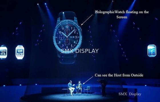 品質 78%透明度、フロント・リア両面投影可能な30m長の3Dホログラフィックスクリーン 工場