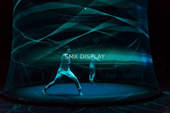 Quality Holographic Guaze Hologram Mesh Screen Motorized For Event factory