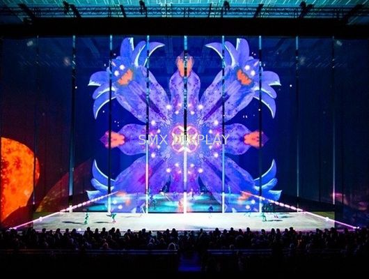 Jakość Przejrzysty ekran holograficzny o 78% przejrzystości dla projekcji przedniej i tylnej w materiale poliamidowym Fabryka