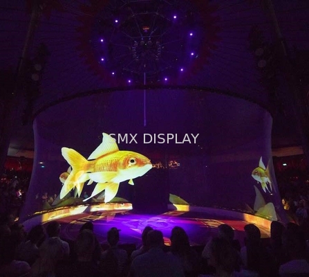 Holo Gauze Holographic Mesh Screen Eyelets Motorized 30m Length For Projection