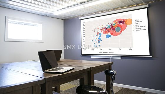 Quality Fiberglass Manual Projection Screens 178x178cm Wall Ceiling For Meeting Room factory