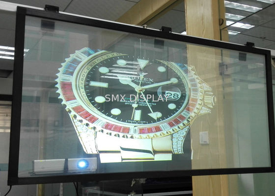 Quality Transparent Holographic Rear Projection Film on Glass , 3D Holographic Film factory
