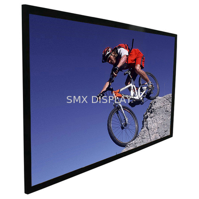 Retractable Home Theater Projector Screen , 16x9 Projector Screen Wall Or Floor Stands Installed