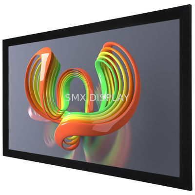 Quality 3D Sliver Wall Mount Fixed Frame Projection Screen , Deluxe Home Cinema factory