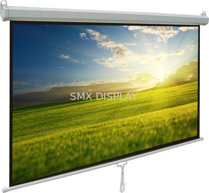 Quality Durable manual pull down projection screen with Self-lock device factory