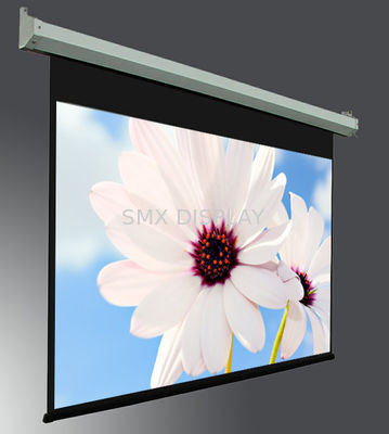 Quality 400 " large Projection Screen , Electric Projection Screens with Tubular Motor Metal Housing factory
