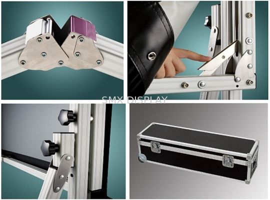 180 Inch 16:9 Ratio Dual Vision Front & Rear Projection Fast Fold ...