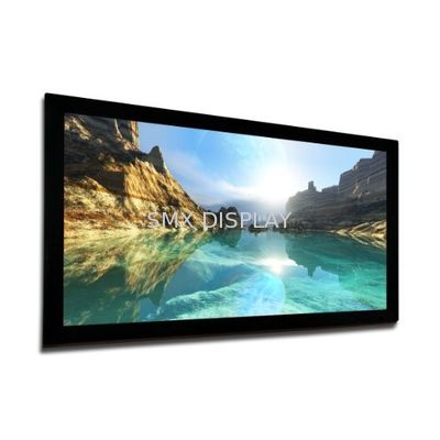 Quality Fixed frame projection screen wall mounted , 3D Silver Screen with Black Velvet factory