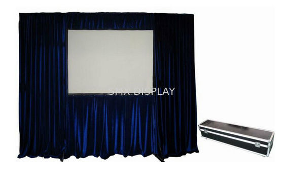 Quality 180 Inch 16:9 Ratio Dual Vision Front & Rear Projection Fast Fold Projector Screen With Skirt factory