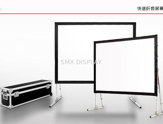 400 Inch Fast Fold Screens , Mobile Projection Screen For outdoor ...